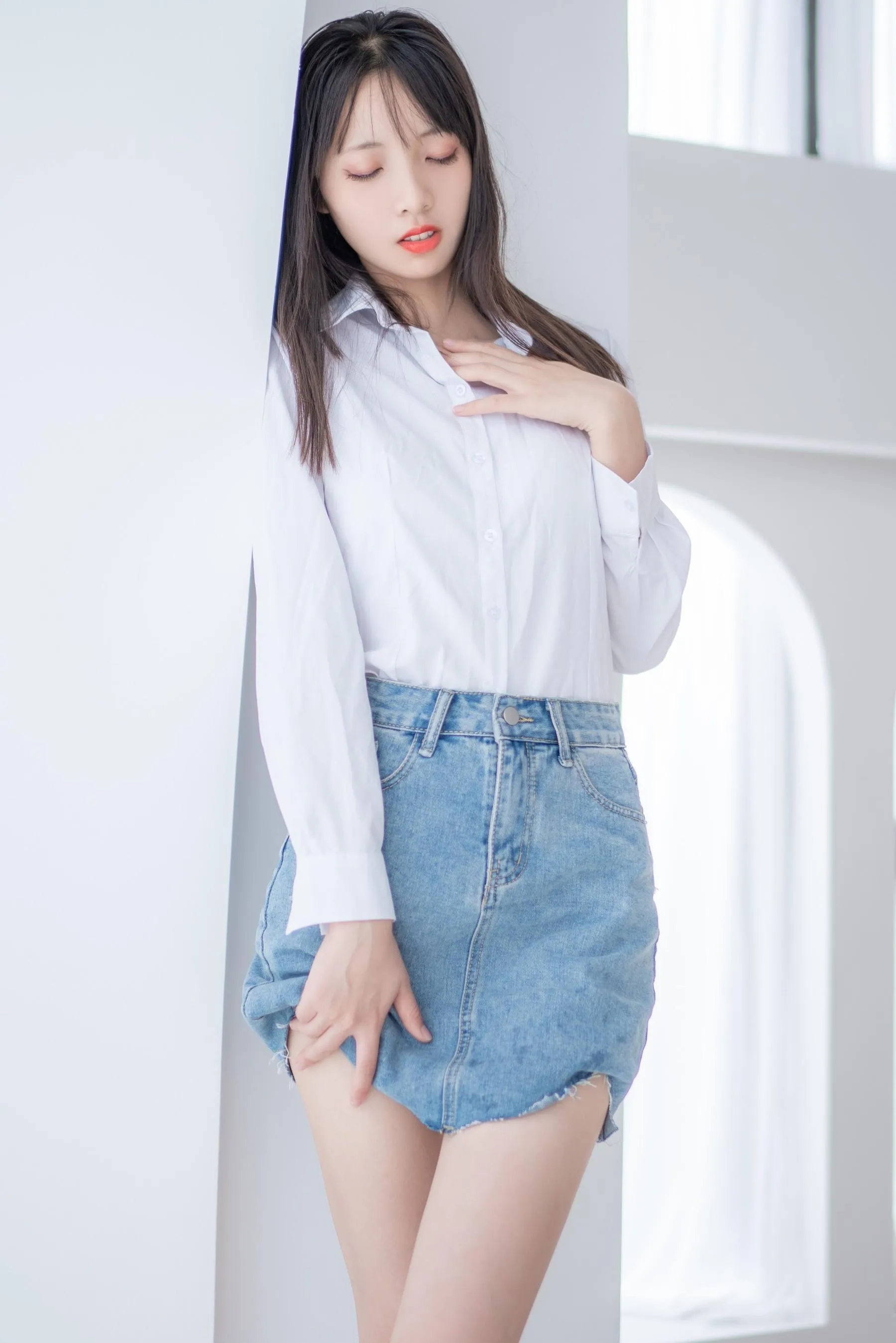 西瓜少女 NO.023 衬衫牛仔裙 [62P]插图4